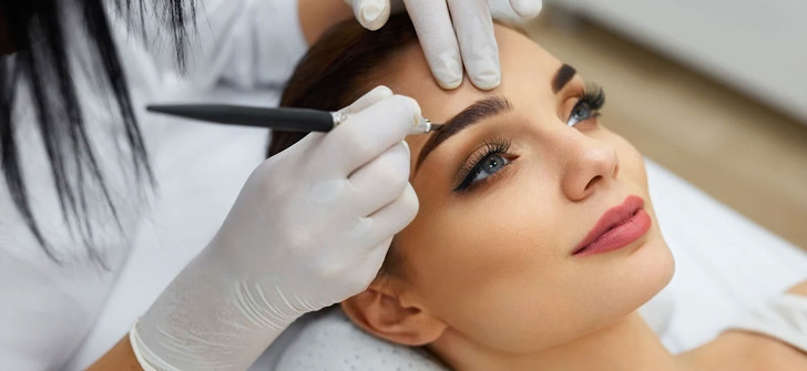 Пудровый татуаж бровей (растушевка)